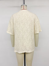 Women's Textured Short Sleeve Casual Tee