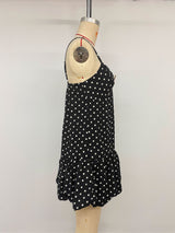 Women's Polka Dot Spaghetti Strap Mini Dress with Bubble Hem
