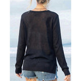 Women's American Flag Graphic Long Sleeve Knit Sweater