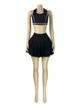 Women's Pleated Mini Skirt Set