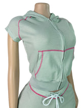 Women's Hooded Shorts Lounge Set