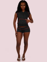 Women's Hooded Shorts Lounge Set