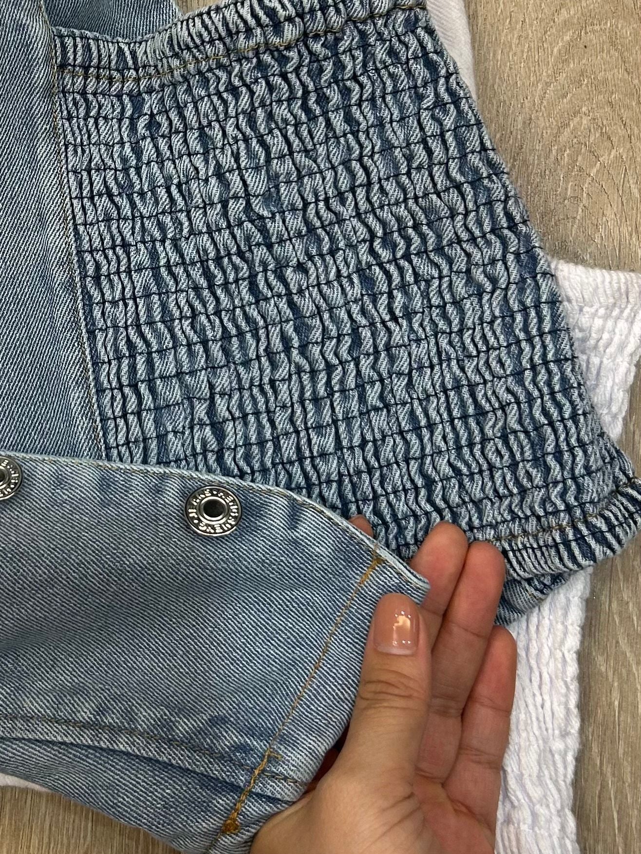 Button Front Corset Crop Top