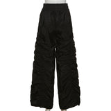 Women's Ruched Wide Leg Cargo Pants