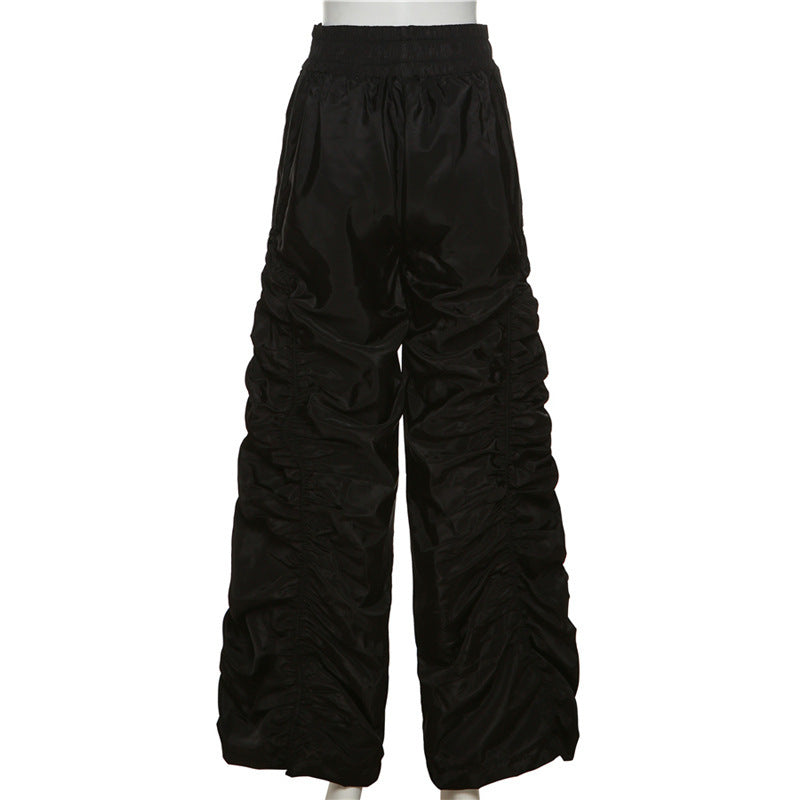 Women's Ruched Wide Leg Cargo Pants