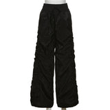 Women's Ruched Wide Leg Cargo Pants