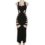 Women's Cutout Bodycon Maxi Evening Dress