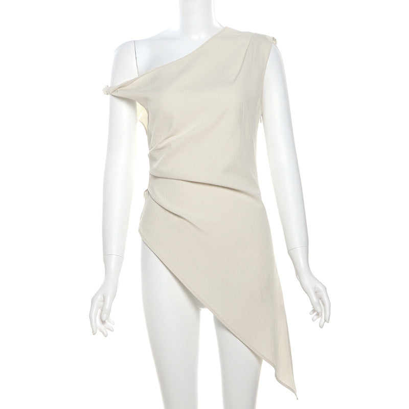 Women's One Shoulder Asymmetrical Tunic