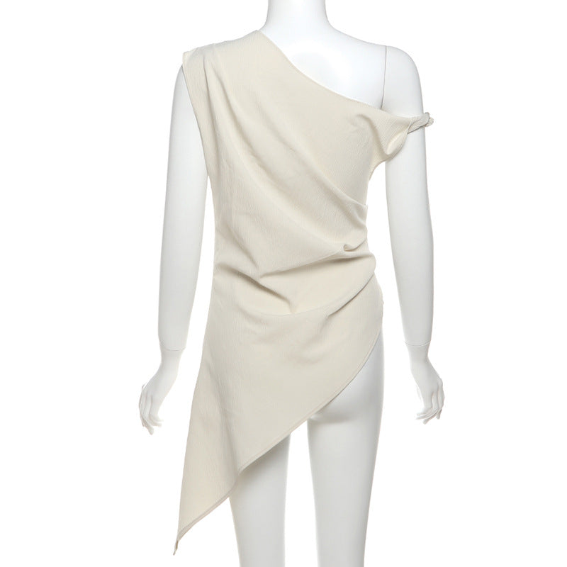 Women's One Shoulder Asymmetrical Tunic