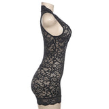 Women's Floral Lace Deep V Neck Bodysuit