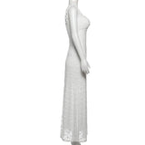 Women's Floral Lace Bodycon Maxi Dress