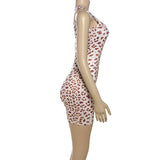 Women's Leopard Print Bodycon Mini Dress
