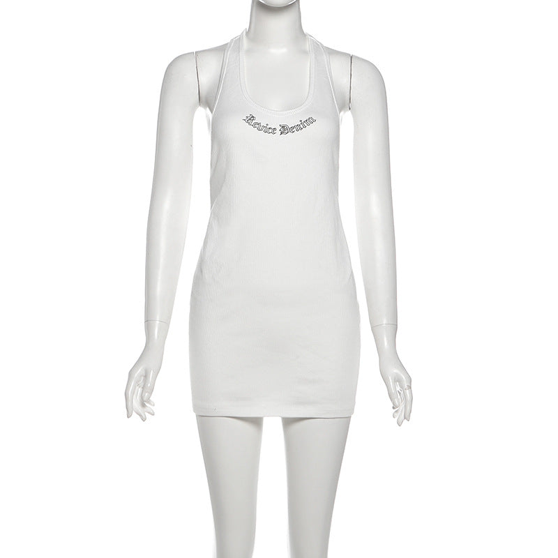 Women's Halter Backless Bodycon Mini Dress