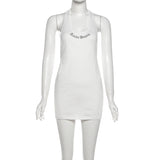 Women's Halter Backless Bodycon Mini Dress