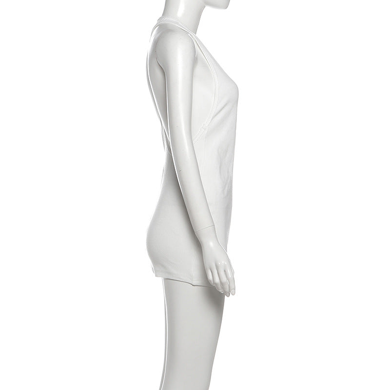 Women's Halter Backless Bodycon Mini Dress