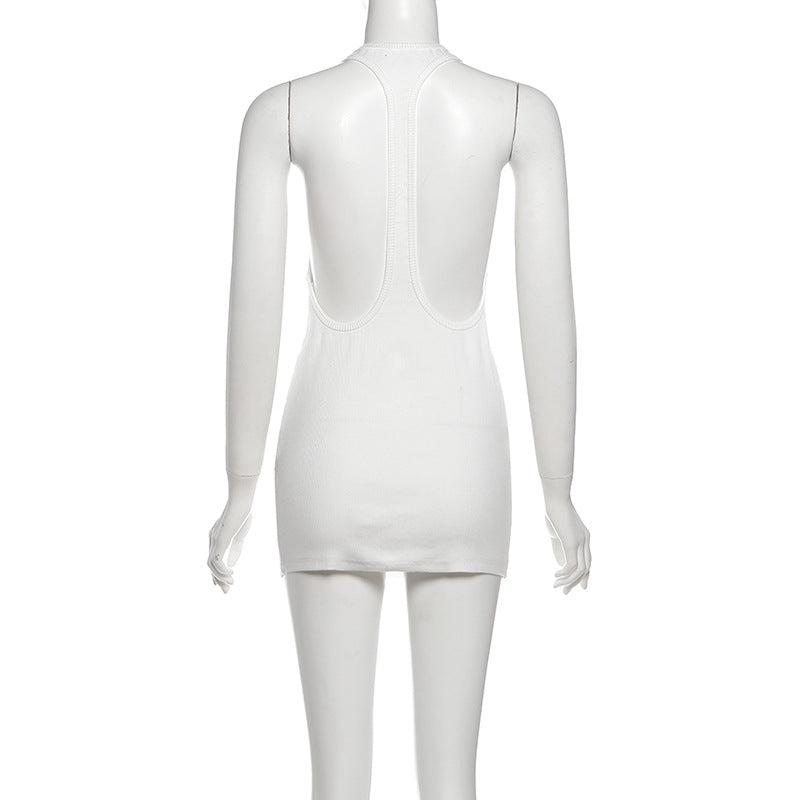 Women's Halter Backless Bodycon Mini Dress