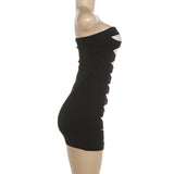 Women's Strapless Cutout Bodycon Mini Dress Sexy