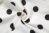 Polka Dot Crop Top and Tie Waist Capri Set Women