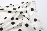Polka Dot Crop Top and Tie Waist Capri Set Women