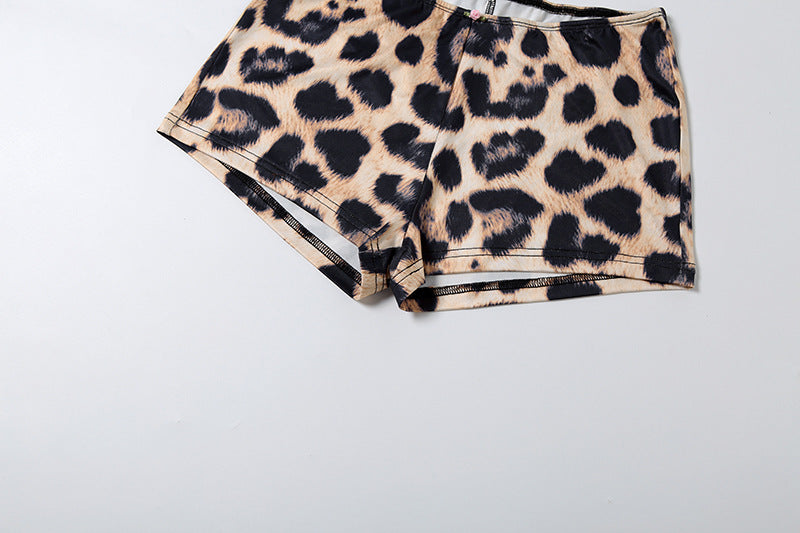 Leopard Print Cami Top and Shorts Set for Women