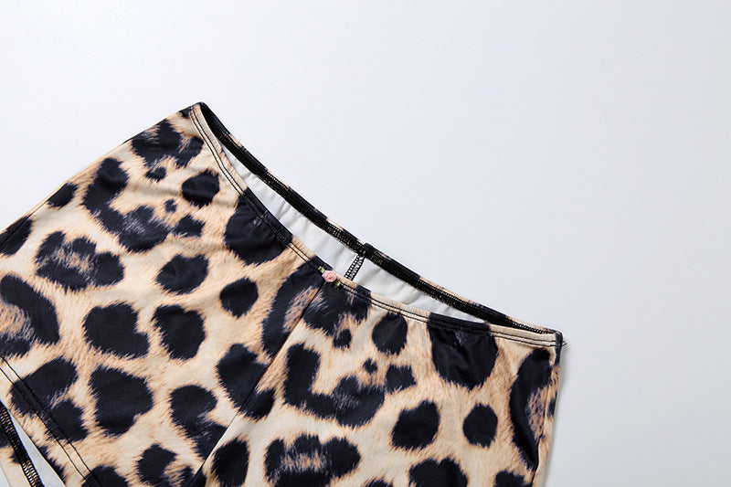 Leopard Print Cami Top and Shorts Set for Women