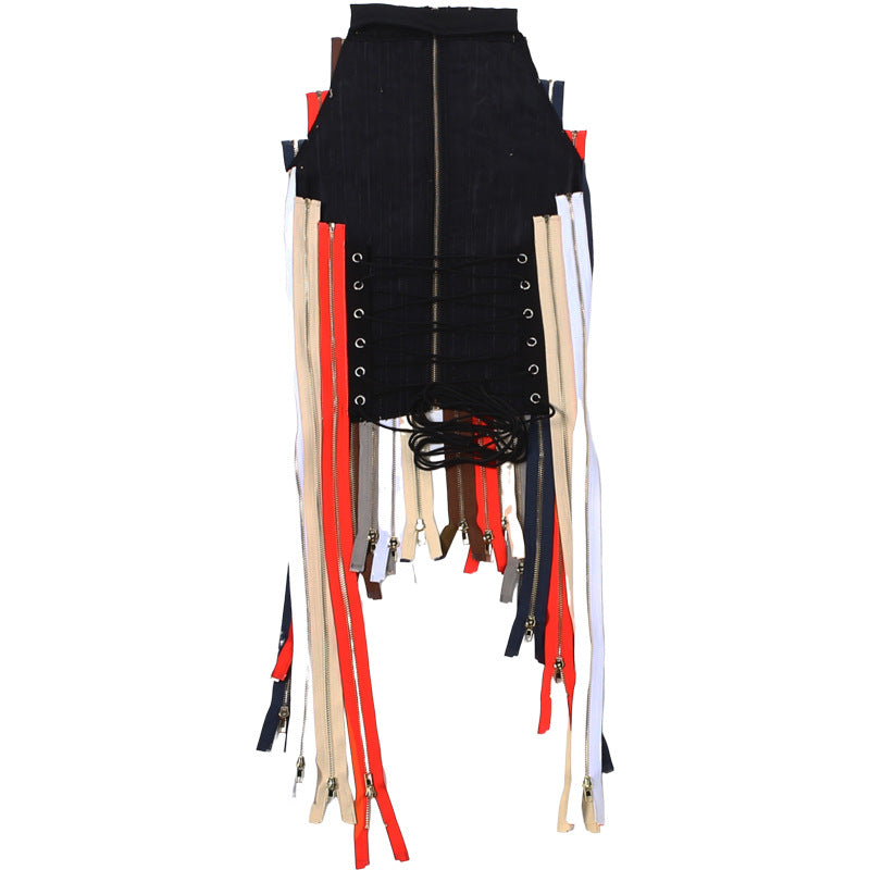 Women's Zip Fringe Festival Top Vest