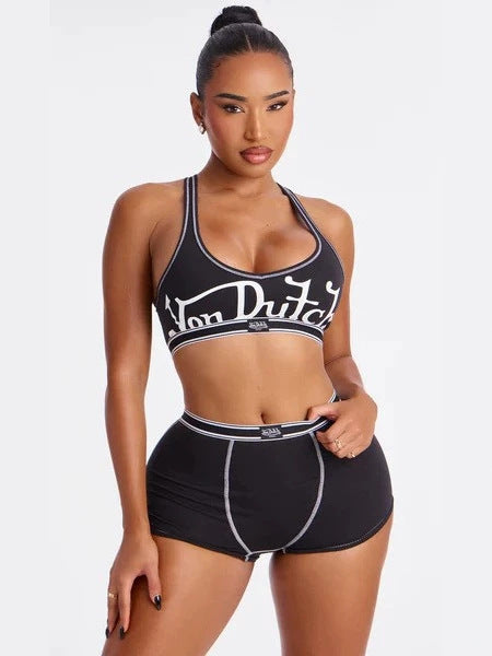 Women's  Bralette and Shorts Lounge Set Chic