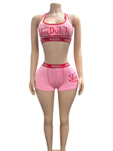 Women's  Bralette and Shorts Lounge Set Chic