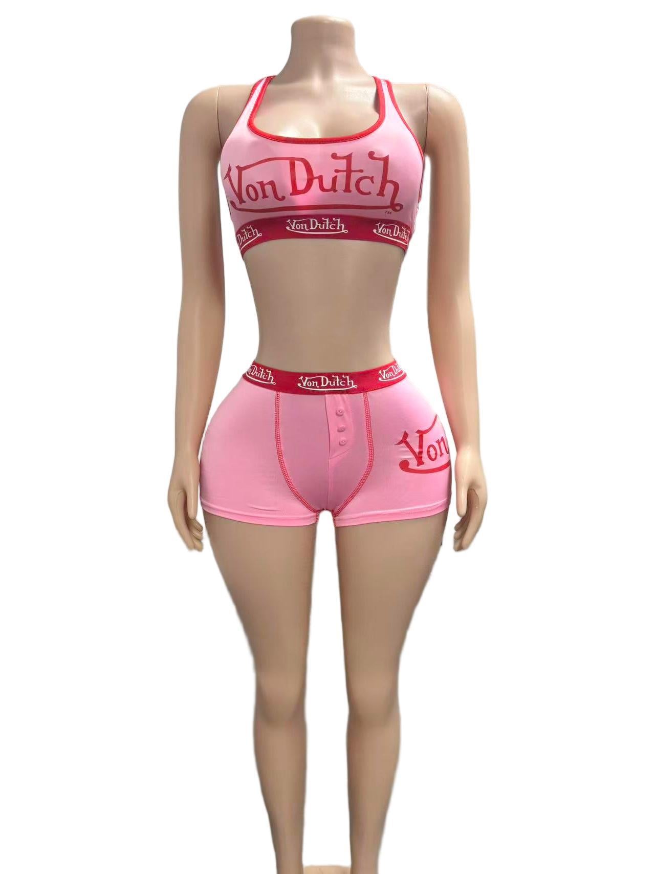 Women's  Bralette and Shorts Lounge Set Chic