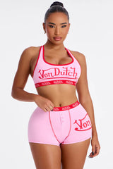Women's  Bralette and Shorts Lounge Set Chic