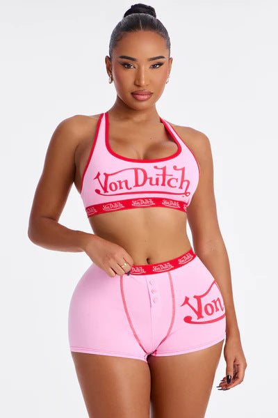 Women's  Bralette and Shorts Lounge Set Chic