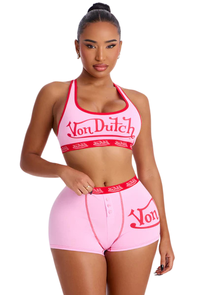 Women's  Bralette and Shorts Lounge Set Chic