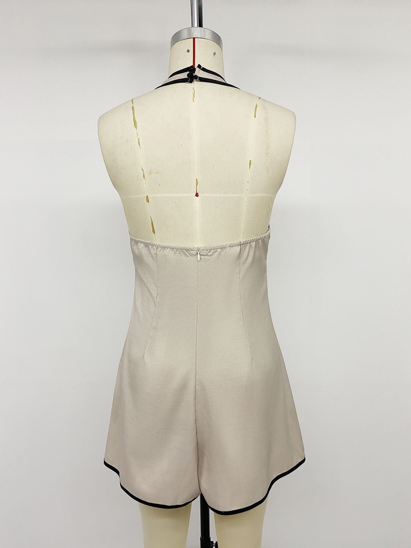 Women's Elegant Halter Neck Tailored Romper Suit