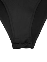 Women's Black Lace Panel Sleeveless Bodysuit Top
