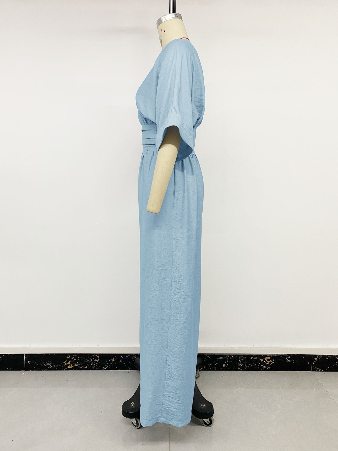 Women's V-Neck Wide Leg Casual Summer Jumpsuit