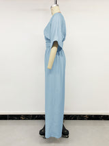 Women's V-Neck Wide Leg Casual Summer Jumpsuit