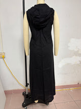 Women's Sleeveless Button Front Maxi Shirt Dress