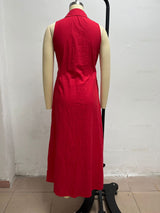 Women's Summer Sleeveless Collared Dress