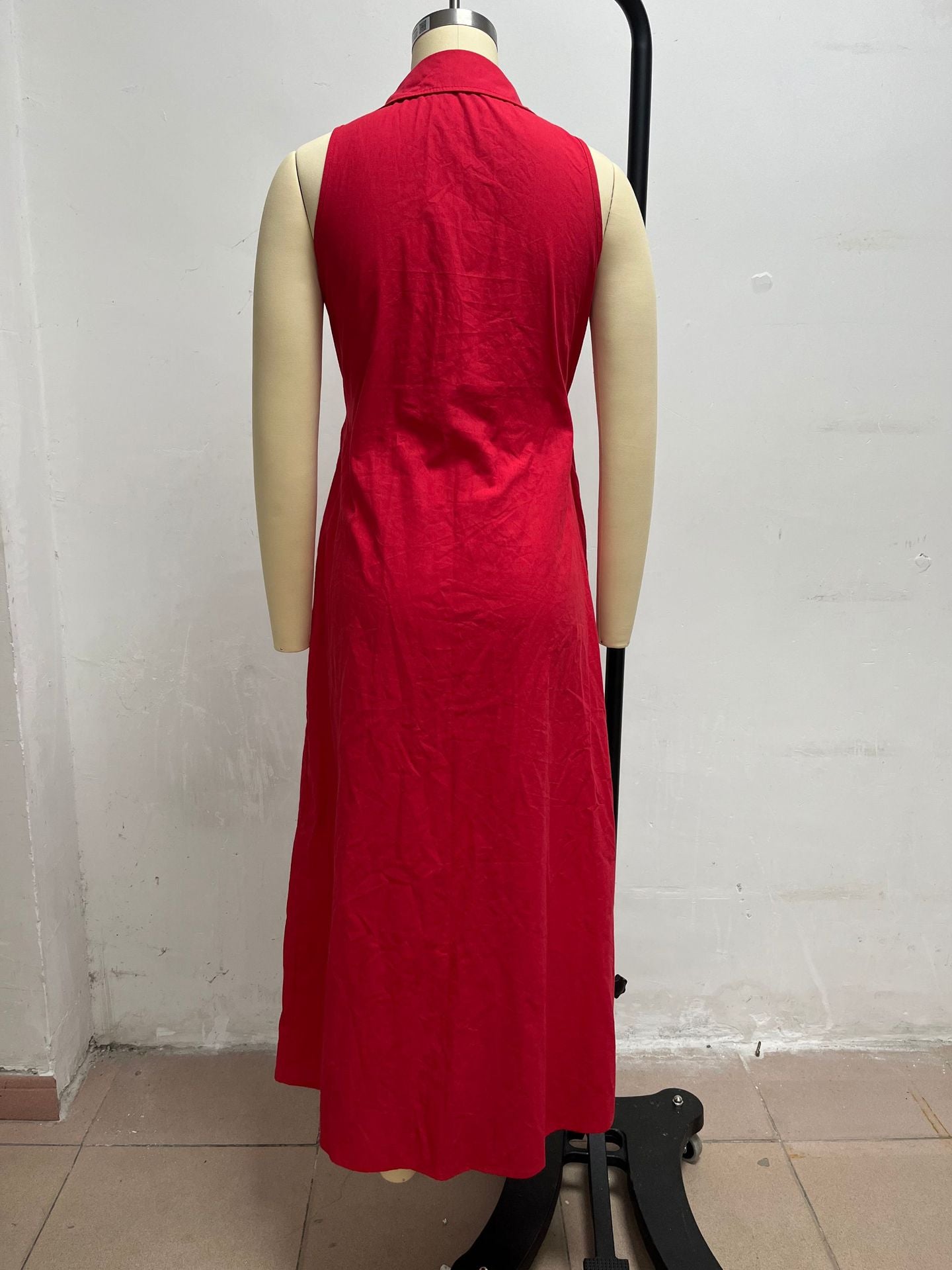 Women's Summer Sleeveless Collared Dress