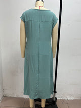 Women's Casual Side Slit Maxi Lounge Dress