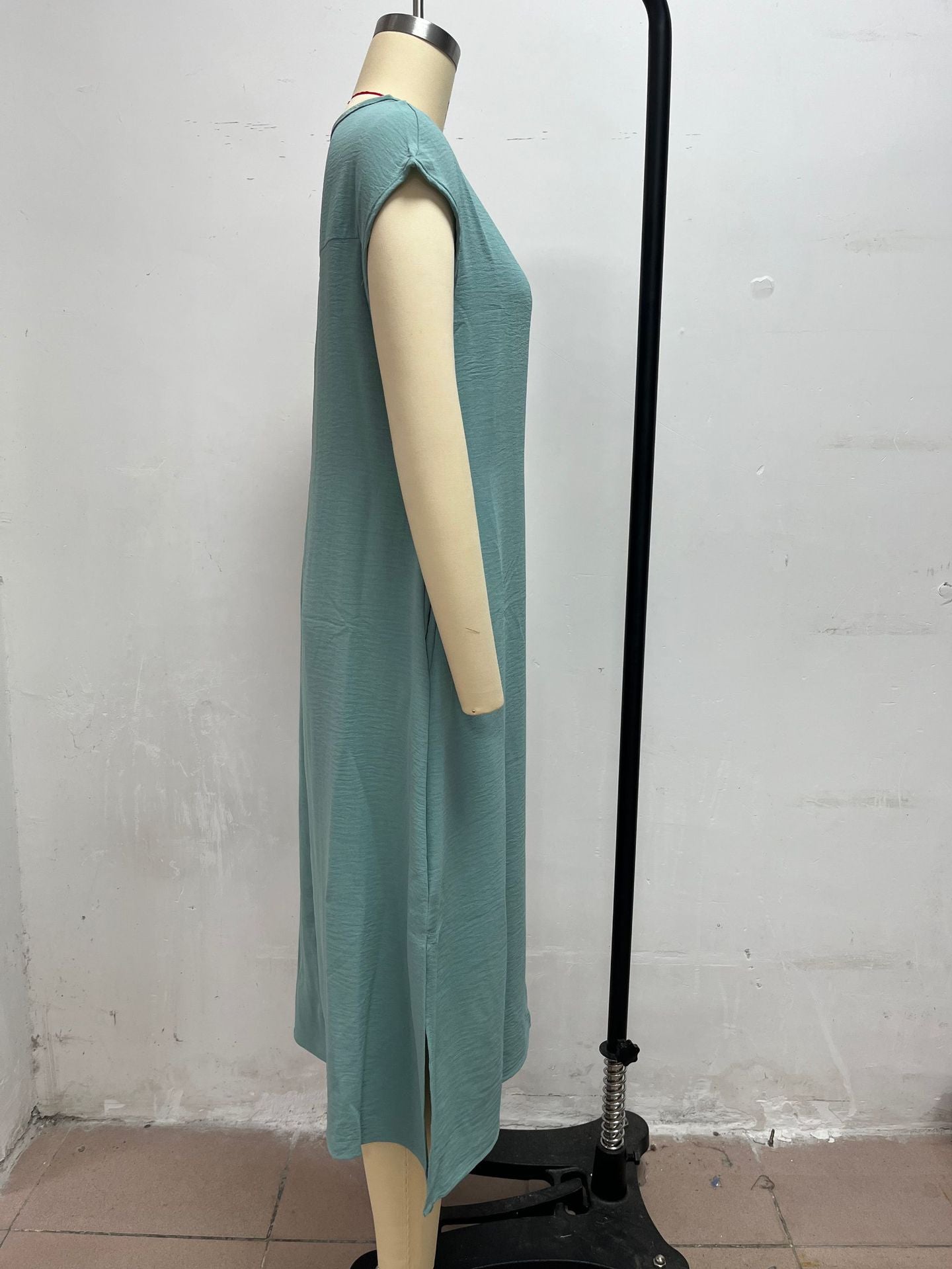 Women's Casual Side Slit Maxi Lounge Dress