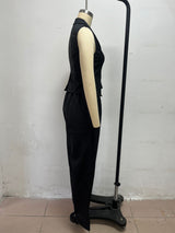 Women's Tailored Vest & Wide Leg Pant Suit Set