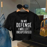 Women's Graphic Crop Tee Funny Quote T-Shirt
