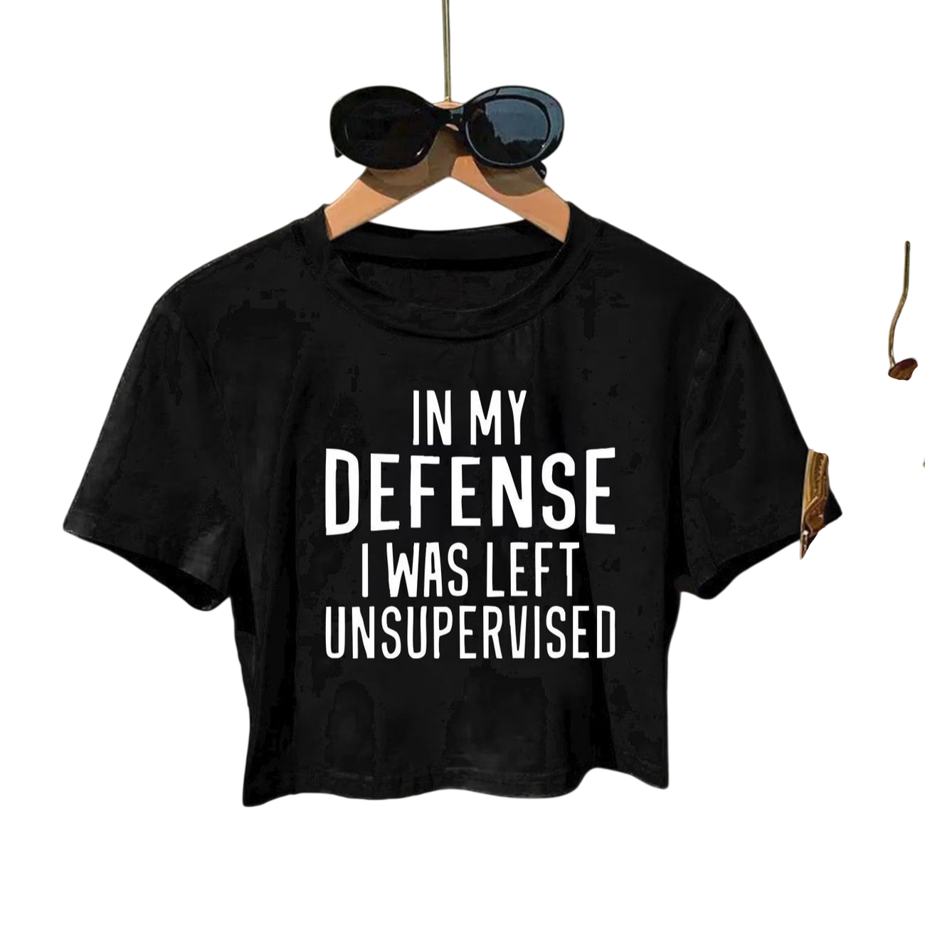 Women's Graphic Crop Tee Funny Quote T-Shirt