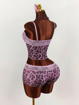 Women's   Lace Trim Cami & Shorts Lounge Set