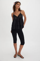 Elegant Black Lace Cami Top