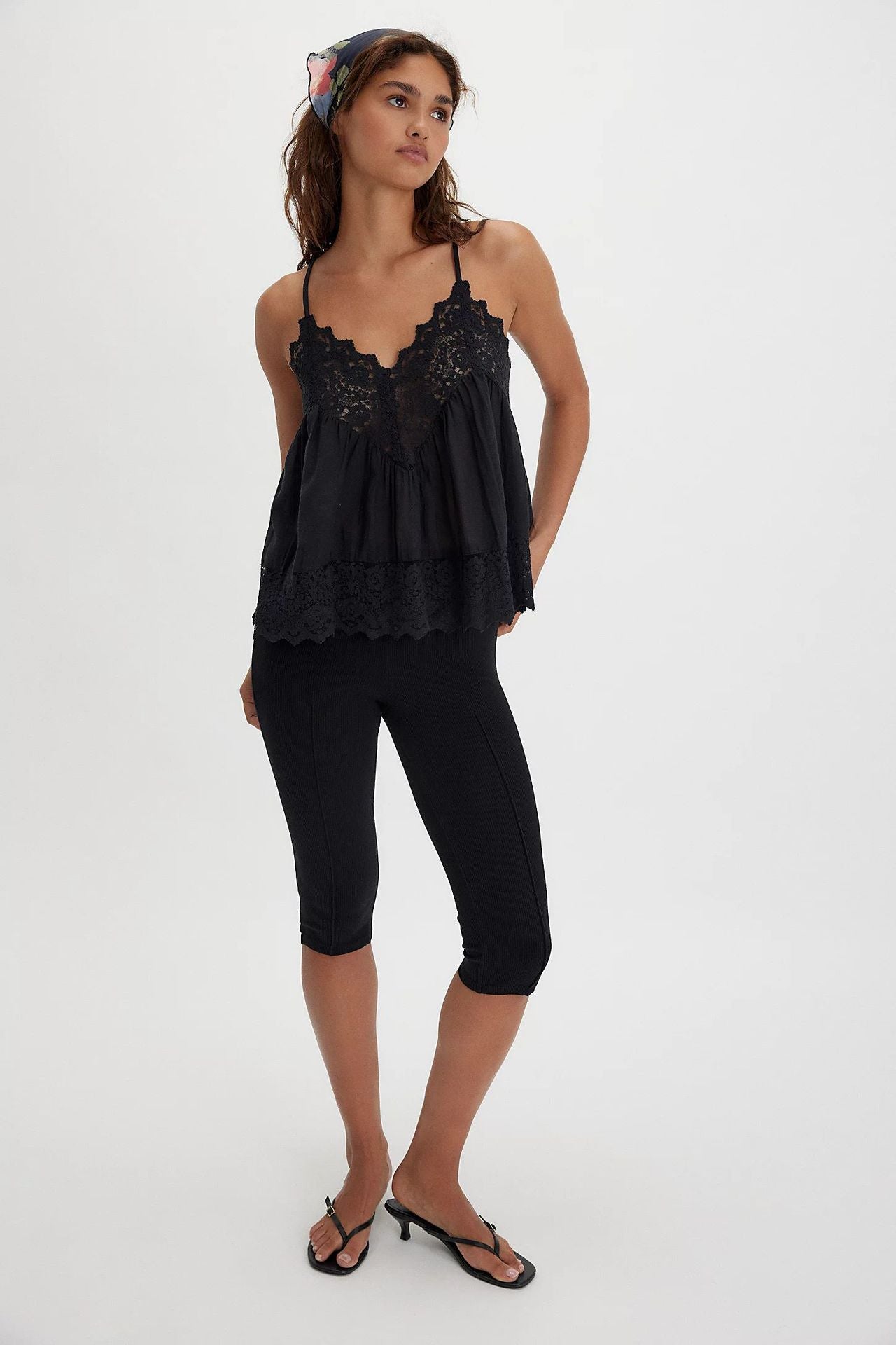 Elegant Black Lace Cami Top