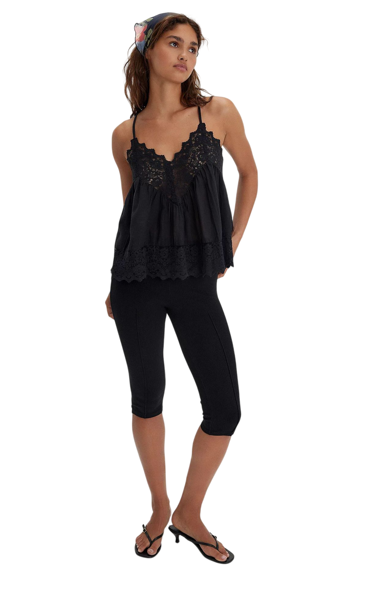 Elegant Black Lace Cami Top