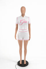 White Zip-Up Hooded Romper Lounge Set