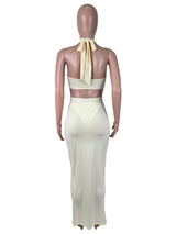 Women's Halter Cutout Maxi Evening Dress